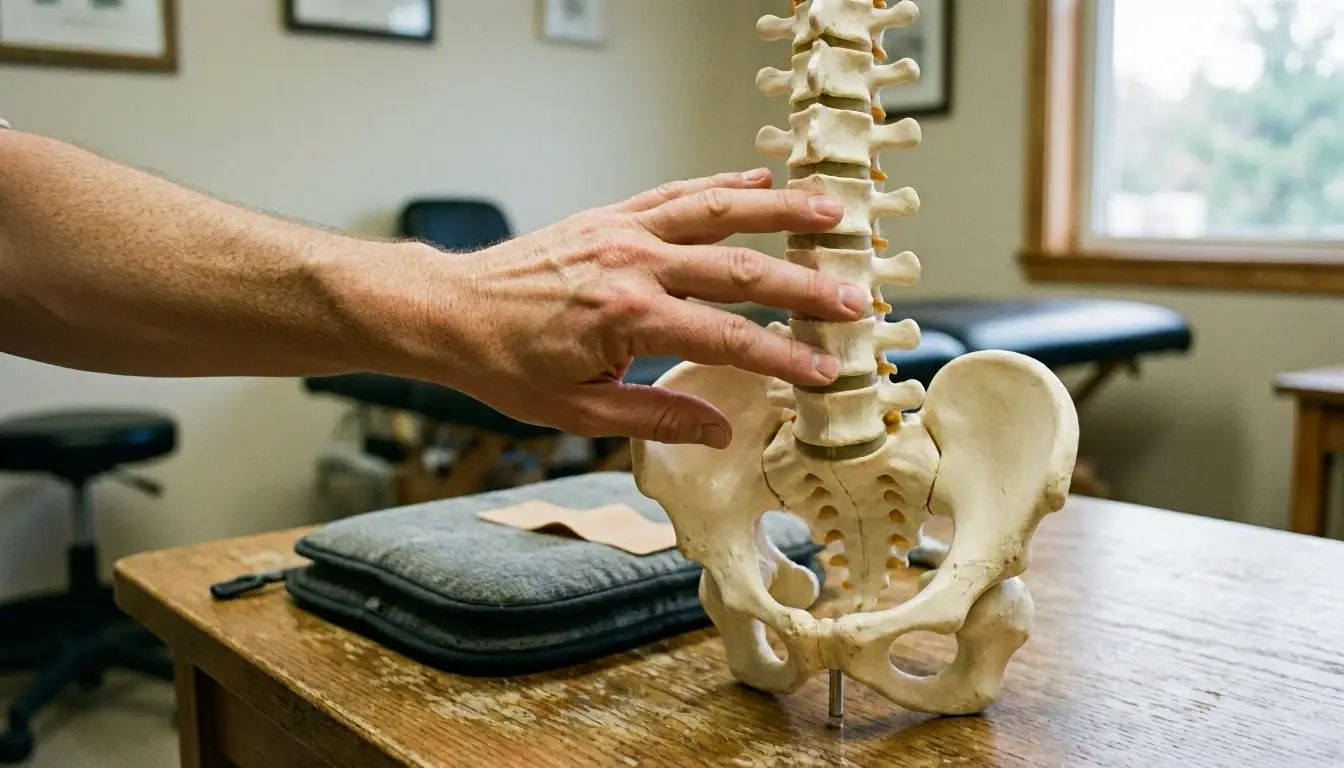 Low Back Pain in Chiropractor: Low Back Pain is discomfort, stiffness, Or aching in the lower part—visual guide