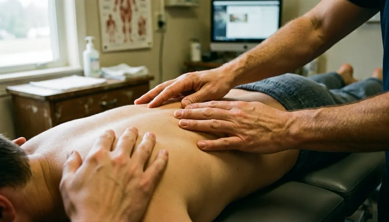 Palpation in Chiropractor: Palpation is a hands-on examination technique used by chiropractors and other healthcare—visual...