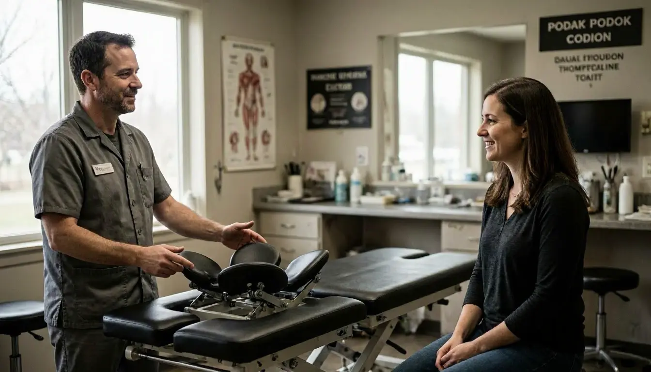 Thompson Technique in Chiropractor: Thompson Technique is a chiropractic method that uses a specialized drop-table to—visu...